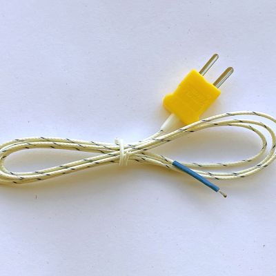 Basic bare wire thermocouple, 36 inches long with mini plug